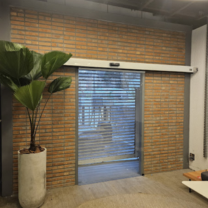 porta automática de vidro