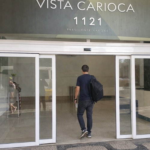 porta automatica de vidro